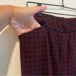 J.‎ Jill Pants Women’s Size Med Red Plaid Ponte Slim Leg Business Office Black Photo 3