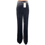 ZARA  Woman NWT Gray Velour Velvet High Rise Flared Stretch Ankle Pants XS Photo 2