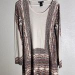 Chelsea & Theodore Boho Print Knit Top Size M Brown Size M Photo 0