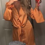 White Fox Boutique Orange Blazer Dress Photo 3