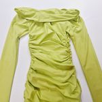 L'Academie  Cachet Mini Dress in Chartreuse Photo 7