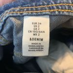 &Denim Distressed Full Length Denim Overalls Size 2 Blue Photo 9