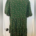 ASOS DESIGN CURVE Textured Mini Wrap Dress With Pep Hem Forest Floral Size 14 Green Photo 6