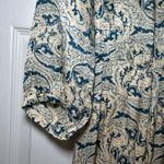 Ba&sh Paisley Print Midi Dress Blue Beige Boho Bohemian Size Small abstract bold Photo 1