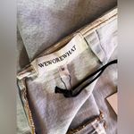 We Wore What  denim cut out mini skirt Light Denim Skirt Indigo Confort ($69) M Photo 5