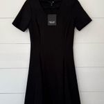 Simply Vera Wang Women’s Small Black Ruffle Vneck Short Sleeve Dress New Photo 0