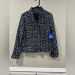 Apt. 9 NWT . Blue. Tweed Jacket With Silver Black White Photo 3
