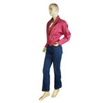 PELLE CUIR VINTAGE 1990'S PINK LEATHER FRONT BUTTON JACKET (M) Size M Photo 6