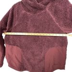 Nike Fleece Pullover Cozy Sherpa Sweatshirt Hooded Burgundy Maroon Sz M Gorpcore Photo 5