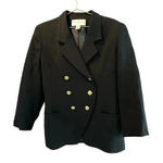 Jones New York  Suit Women's Black Long Sleeve Button Front Pea Coat Size 8 Photo 0