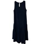 Nicole Miller  Black Sleeveless Midi High Low Tiered Dress Small #753 Photo 2