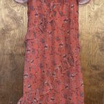 Panhandle Rust Floral Maxi Dress with Ruffles Photo 2
