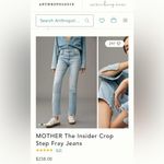 NWT MOTHER jeans Insider Crop Step Frey Limited Edition Wash Size 34 Photo 2
