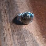 Matrix Silver Shungite and White Zircon Stainless Steel Ring (Size 10) Photo 5