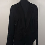 Betabrand Classic Blazer Jacket Black Ponte Stretch Knit Women's Size Large Photo 0