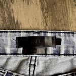 Lucky & Blessed Blue and White Striped Women's Flare Raw Hem Jeans Size 14 Photo 1