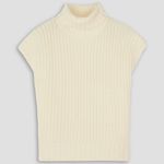 STAUD Bette merino wool rib-knit cap sleeve turtleneck sweater size S small NEW Photo 18