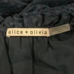 Alice + Olivia  by Stacey bendet Layla Geometric Chiffon Peasant blue Dress Photo 6