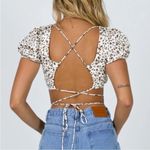 Princess Polly STARLING CROP TOP BEIGE LEOPARD US 4 Photo 2