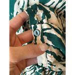 Ba&sh  Dress Women 2 Green Ivory‎ Vuzy Abstract Print V Neck Button Down Mini Photo 7