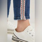Pilcro Anthropologie The Slim Boyfriend Embroidered Side Tape Jeans Photo 2