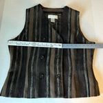 Casual Corner vintage cotton blend woven vest size 14 Photo 4