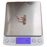 Vintage .585 14K Solid Yellow Gold Baroque Pearl & Diamond Estate Ring Sz 8.5 Photo 11