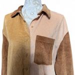 American Eagle Corduroy Patchwork Button Down Shirt Women's Small Fall Indie Photo 2