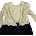 Talbots Midi Formal Event Mother Of Bride Dress Size 8 Vintage USA Ivory/Black Photo 4