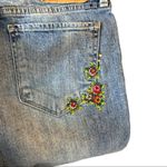 Lucky Brand Women's Jeans Ava Mid Rise Raw Hem Floral Embroidery Skinny Jeans 0 Photo 8