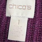 Chico's Chico’s 1 Women's wool blend knit Purple batwing Sweater pullover Photo 1