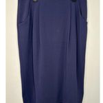 MM.LaFleur M.M. Lafleur A-Line Skirt Blue Slouchy Pockets Pleats Size 8 EUC!!! Photo 0