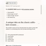 J.Crew  Oversized cable-knit crewneck sweater with contrast sleeves S/M Photo 2