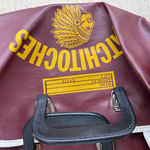 Vintage Natchitoches Central Leather Duffle Gym Bag Yellow Photo 2