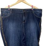 Catherine’s Straight Leg Jeans Rhinestone Tuxedo Stripe Dark Wash Denim 20WP Blue Size undefined Photo 5