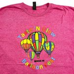 Gildan Taste N Glow Balloon Festival Womens Graphic Print T Shirt Top Pink Wausau WI Lg Photo 1