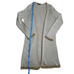 John Varvatos Open Front Long Knit 100% Silk Cardigan Sweater Tan Beige M Size M Photo 3