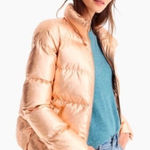J.Crew  Rose Gold Metallic Puffer Jacket Size M Photo 0