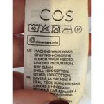 COS Shirt Women Large White Cotton Half Sleeve Mixed Fabric Shirttail Hem Top Photo 9