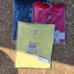 st. john's bay Lot Of 3 Knit T Shirt Womens Size Large V-Neck Navy Yell Red NWT Photo 2