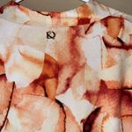 Donna Karan  Sleeveless Wrap Top in Orange and White Photo 3