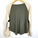 Treasure & Bond Knit Henley Long Sleeve Thermal Oatmeal Green Size Medium NWT Photo 5