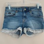 Superdry Lace Trimmed Denim Shorts Photo 0