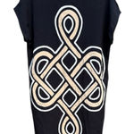 Diane Von Furstenberg  Popover Silk Blend
Dress Black Cream Generous Small Photo 0