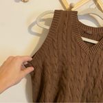 Brandy Melville John Galt Brown Cotton Sweater Vest One Size Photo 2