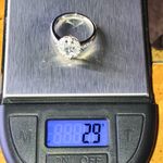 Natural Aquamarine Blue Diamond Sterling Silver Ring Size 5.75 Photo 8