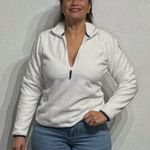 Helly Hansen  White Fleece Quarter Zip Pullover Sz M Photo 0