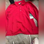 Tuckernuck NWT  emboldened Red Long Sleeve Polo Shirt size small Photo 5