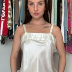 Vintage Lucie Ann II Satin Camisole – Size 34 (XS/S) White Photo 0