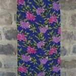 No Brand Floral Maxi Skirt Faux Wrap Blue Purple Lightweight Bright Colorful Photo 0